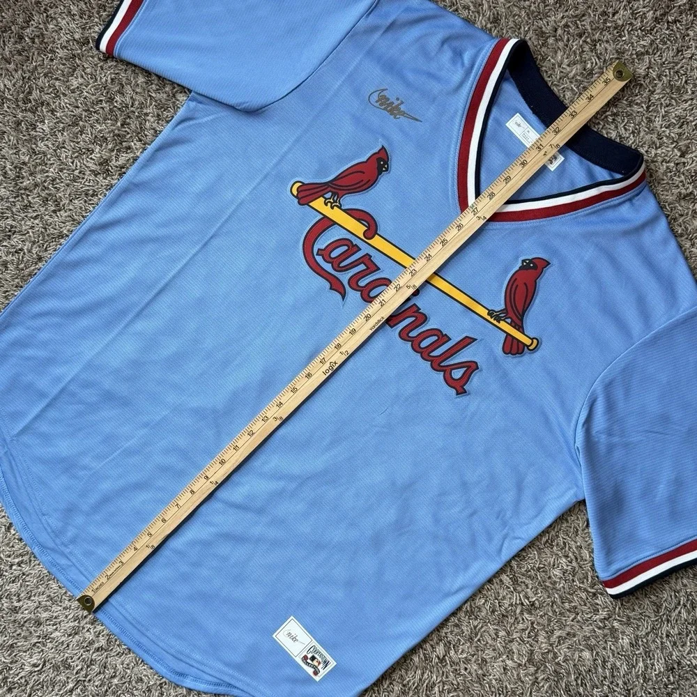 Nike St. Louis Cardinals Light Blue Cooperstown Baseball Jersey Men's XL NEW